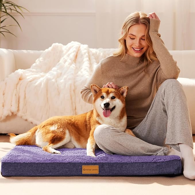 Patas Lague Orthopedic XL Dog Bed Large Sized Dog 42''X28'', Soft Waterproof - Image 2