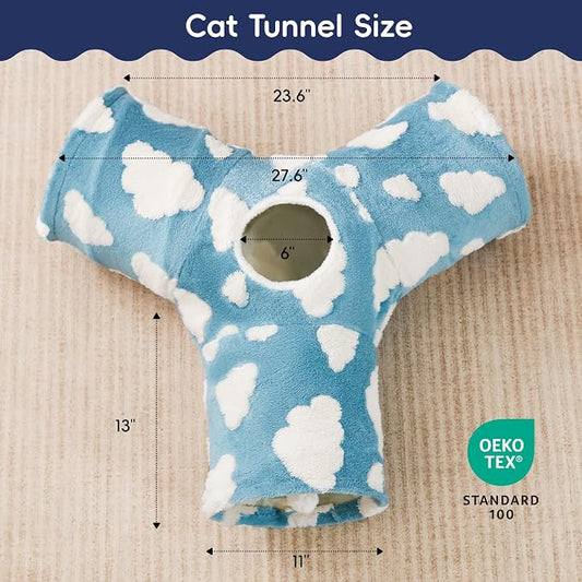 Tempcore Cat Tunnels for Indoor Cats, Cat Tube Toys 3 Way Collapsible, Pet Play - Image 2