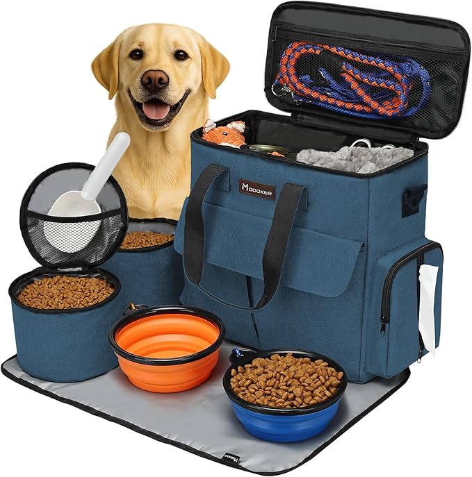 Modoker Dog Travel Bag, Weekend Pet Travel Set by Modoker