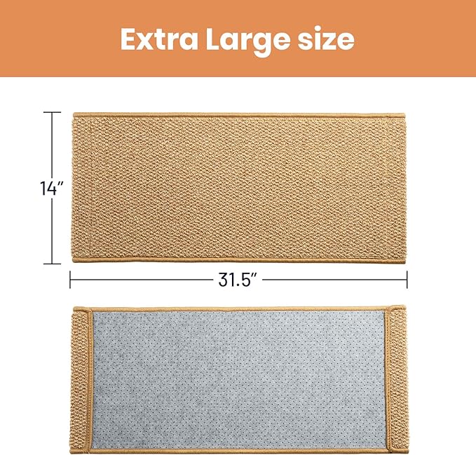 Ordora Large Cat Scratcher Mat: 31.5 X 14 Inch Upgrade Soft Sisal Horizontal - Image 6