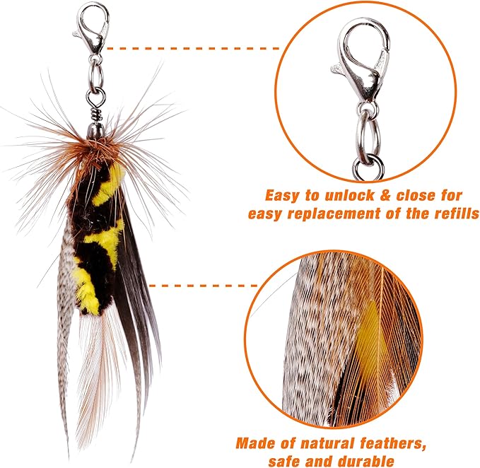 JXFUKAL Cat Feather Toy Refills - Image 4