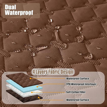 Smiry Waterproof Dog Bed Cover Blanket, Soft Reversible Pet Blanket, Washable - Image 2