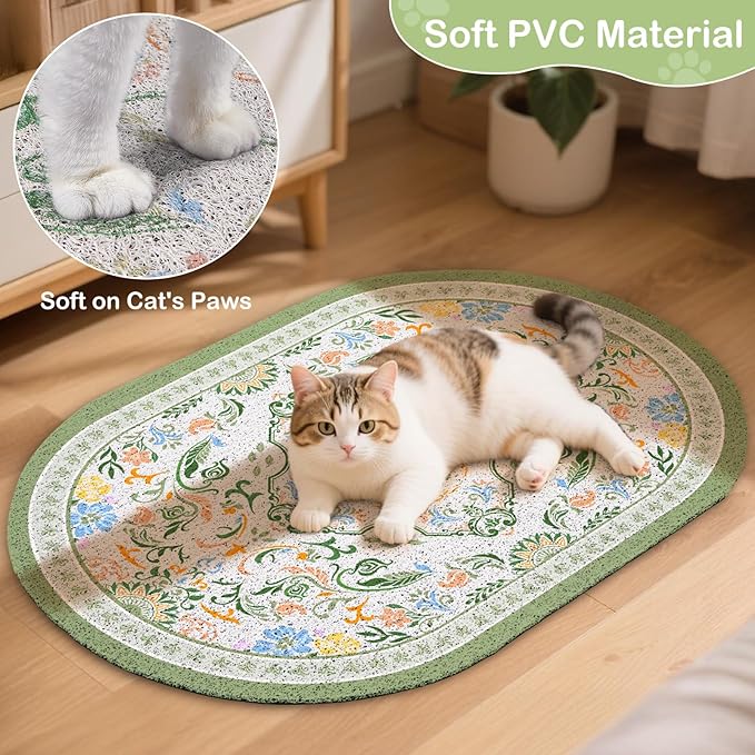 Bienbee Cat Litter Mat, Urine and Water Proof, Bean-Green M - Image 5