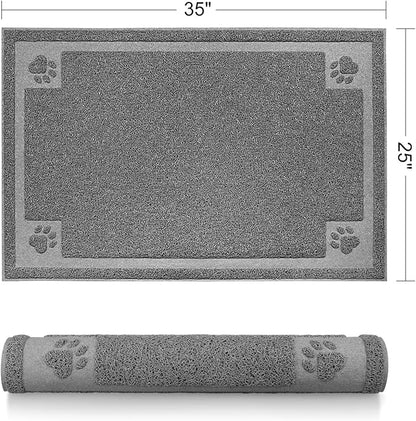 Pet Feeding Mat for Large Dogs and Cats 35" x 25" Flexible and Waterproof Dog - Image 8