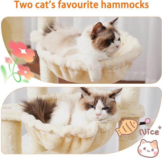 Heybly Cat Tree, 39.4 Inches Tower Condo - Image 4