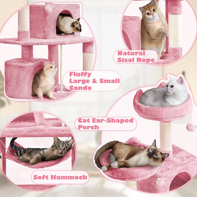 Yaheetech 62.5inches Cat Tree Cat Tower Cat Condo - Image 4