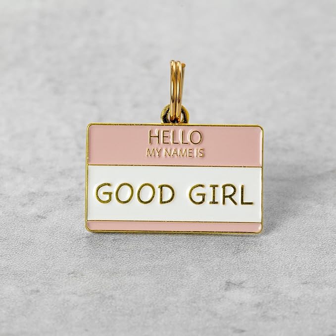 Two Tails Pet Company Personalized 'Good Girl' Pet ID Tag & Collar Charm - Image 2