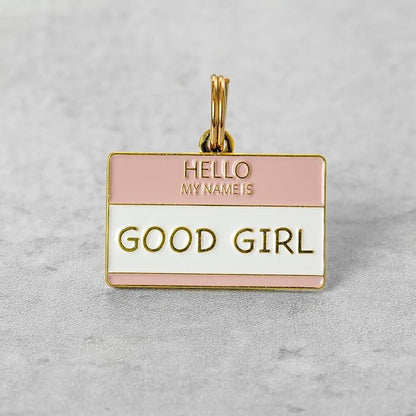 Two Tails Pet Company Personalized 'Good Girl' Pet ID Tag & Collar Charm - Image 2