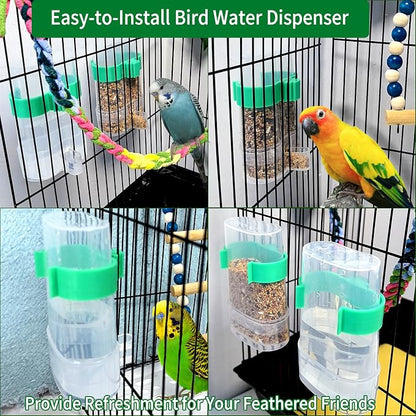 Bird Water Dispenser Parrot Water Feeder Bird Seed Container - Image 4