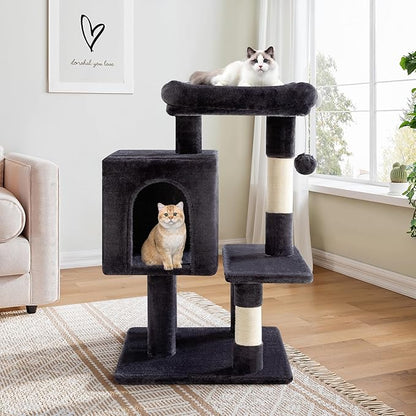 Allewie 29 Inches Cat Tree Tower/Plush Perches Platform/Condo/House/Sisal by Allewie