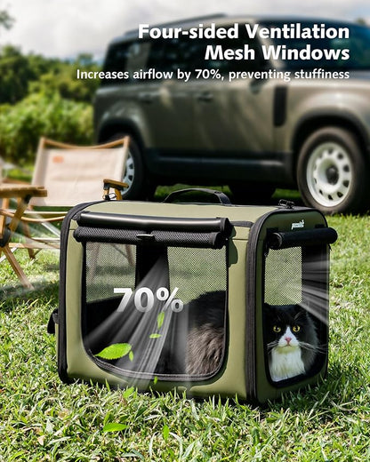 Pecute Dog Car Carrier Light Weight 19.7×16.9×14.8in, Dog Carrier Easy to - Image 6