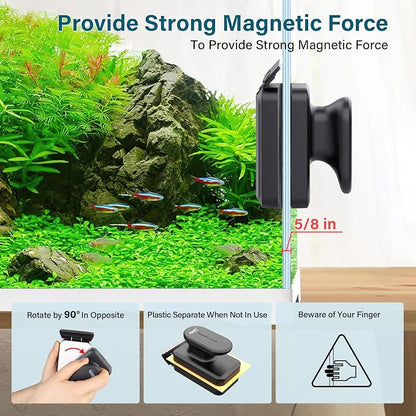 hygger Aquarium Magnetic Glass Clean Tool, Algae Scraper - Image 4