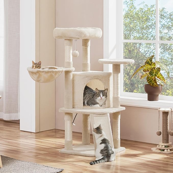 Yaheetech Cat Tree, 42in Play Tower - Image 2