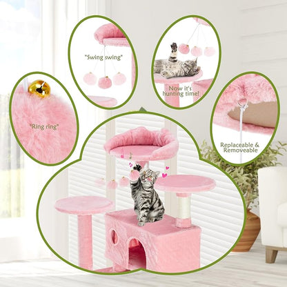 54 Inches Cat Tree Tower Condo, Cat Tower - Image 4