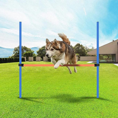 PAWISE Dog Agility Training Equipment, Pet Training Hurdles & Weave Poles Set - Image 2
