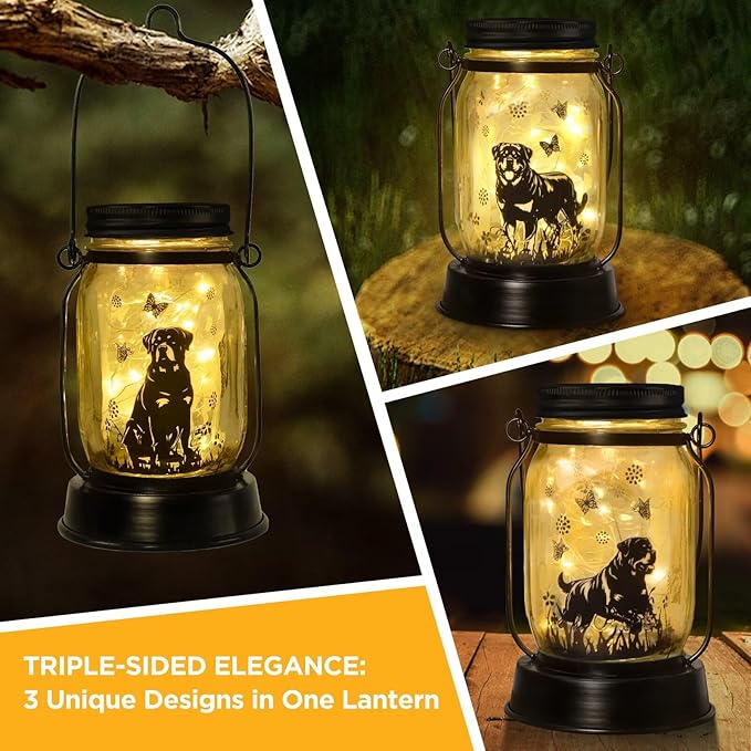 kyoryuger Rottweiler Gifts for Women/Men Rottweiler Solar Lanterns Dog Mom - Image 2