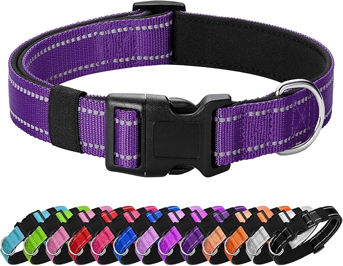 Reflective Dog Collar Padded by Penseepet