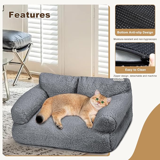 Large Cat Beds for Indoor Cats, Dog Couch Bed, Cute Cat Couch Sofas for Less - Image 5