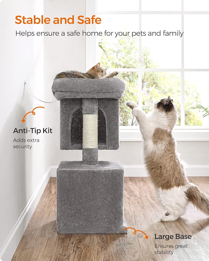 Feandrea Cat Tree, 29.1-Inch Cat Tower, Plush Condo - Image 8