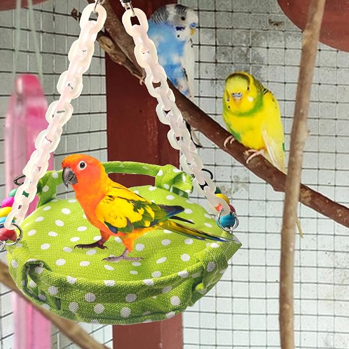 Hanging Parakeet Hammock, Medium Bird Beds - Image 6