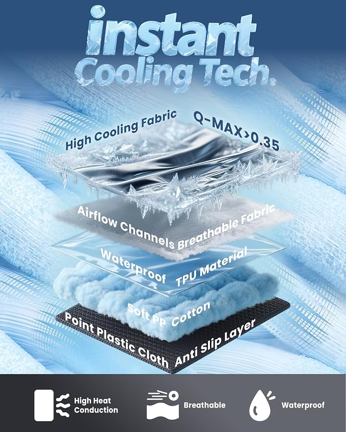 Large Cooling Dog Bed – 41 x 37 inch Waterproof Couch Cover - Image 4