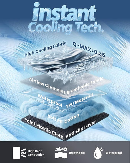 Large Cooling Dog Bed – 41 x 37 inch Waterproof Couch Cover - Image 4