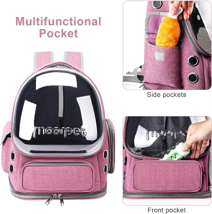 Cat Backpack Carrier, Breathable Cat Bubble Backpack Large Space Cat Carrier - Image 3