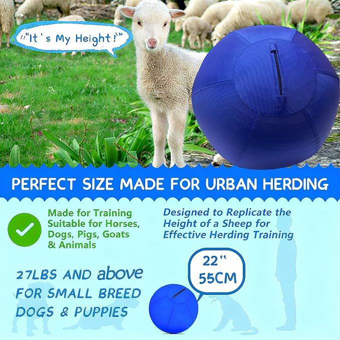 Herding Ball For Dogs 22" Bite Resistant Dog Herding Ball, Agility Training - Image 2