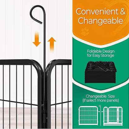 Yaheetech Dog Playpen Outdoor 24 inch 12 Panels Indoor Dog Fence Metal Dog Pen - Image 8