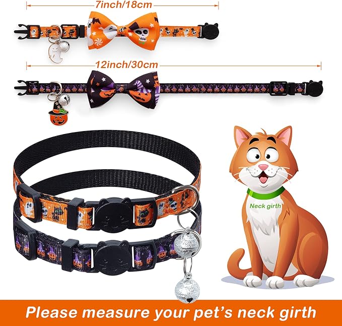 LLHK 4 Pack Halloween Cat Collar - Image 3