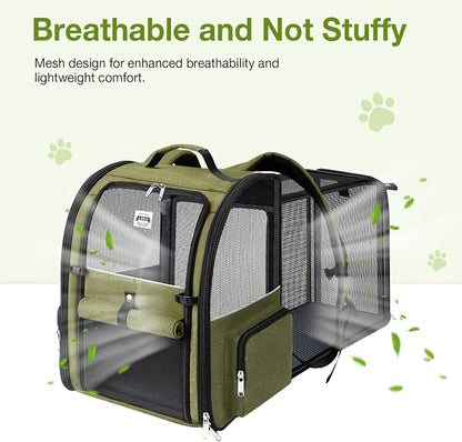 Lekebobor Large Cat Backpack Carrier Expandable Pet Carrier Backpack - Image 3