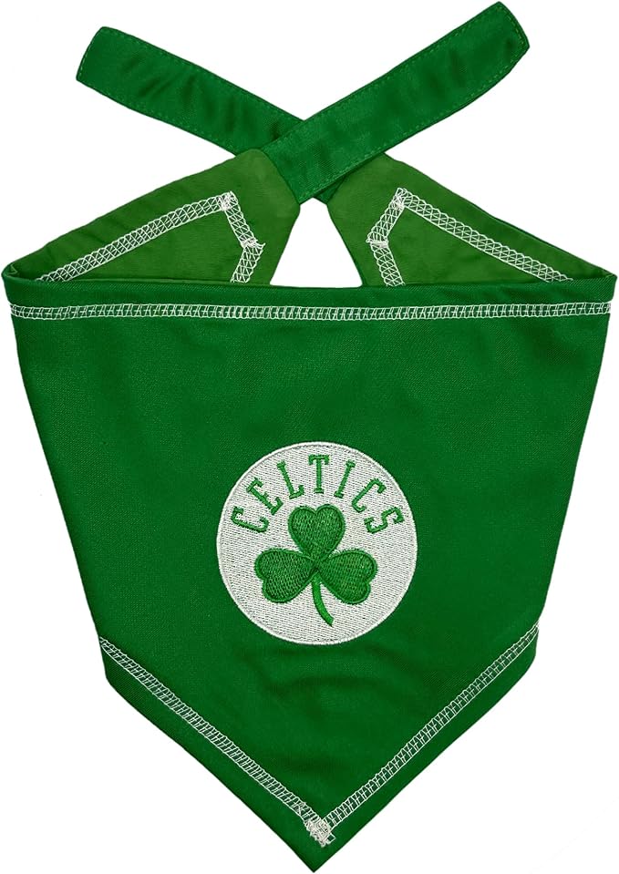 Pets First NBA Boston Celtics TIE Bandana, Size Small/Medium. Dog Bandana Scarf by PETSFIRST