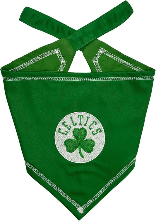 Pets First NBA Boston Celtics TIE Bandana, Size Small/Medium. Dog Bandana Scarf by PETSFIRST