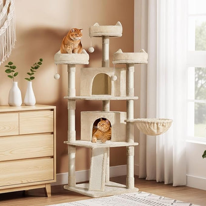 Yaheetech 68.5in Cat Tree Multi-Level Cat Tower - Image 3