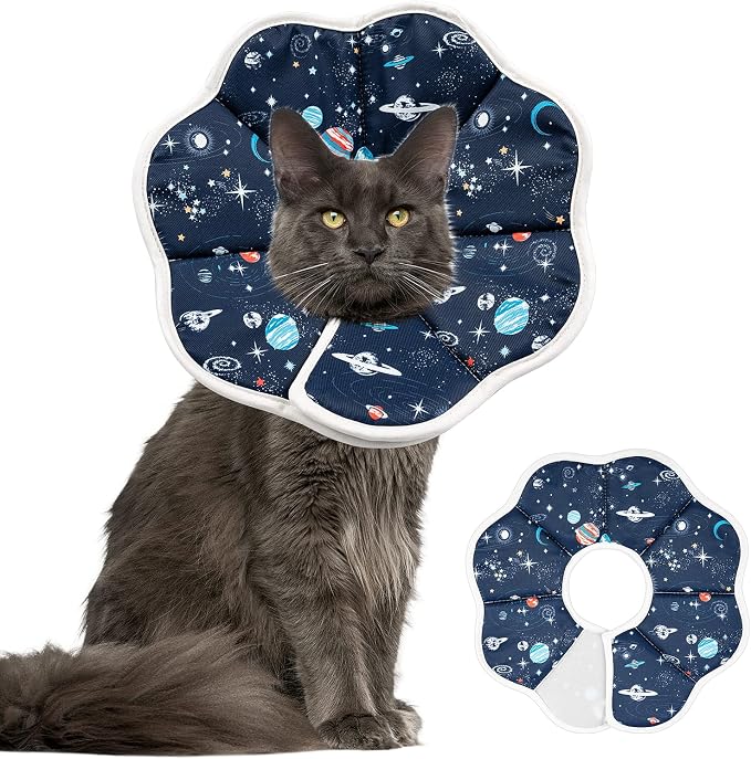 Depets Cat Cone Collar Soft, Adjustable Lightweight Cat Recovery E Collar to by Depets