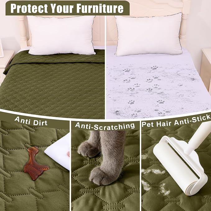 Smiry Waterproof Dog Bed Cover Blanket, Soft Reversible Pet Blanket, Washable - Image 4