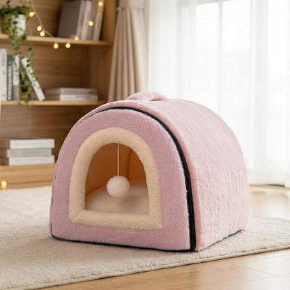 Cat Bed for Indoor Cats，Foldable cat cave，Anti-Slip & Water-Resistant - Image 2