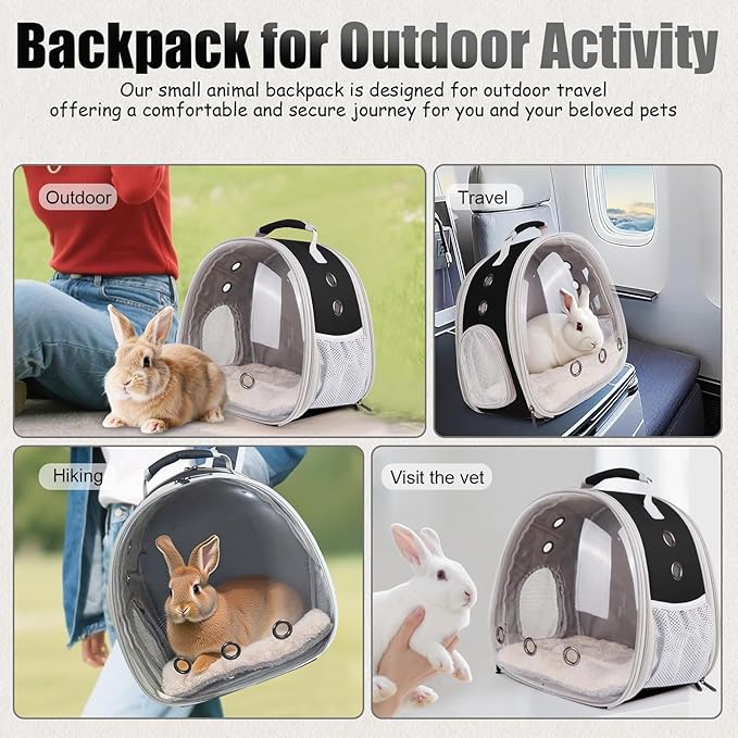 Back Expandable Backpack for Small Animals, Portable Travel Bag Breathable Pet - Image 5