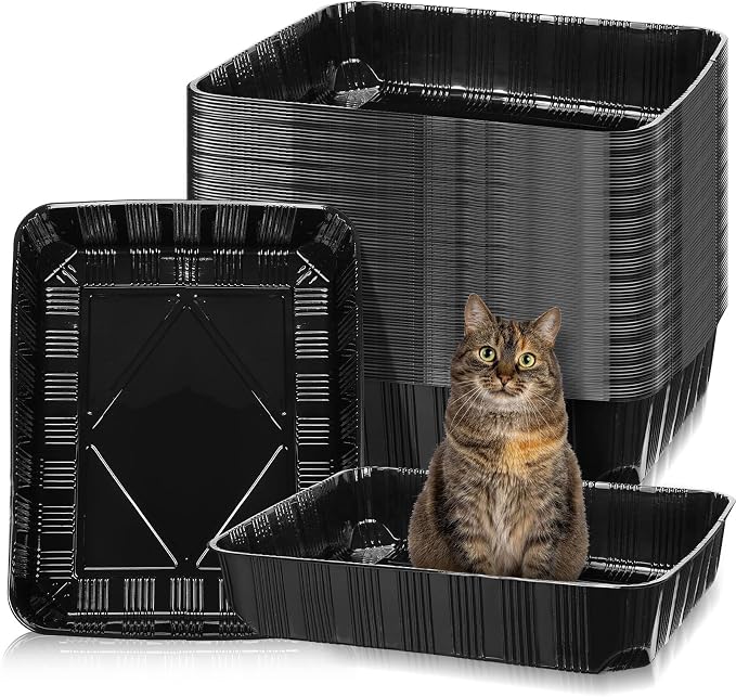 Zubebe 50 Pack Disposable Cat Litter Box by Zubebe
