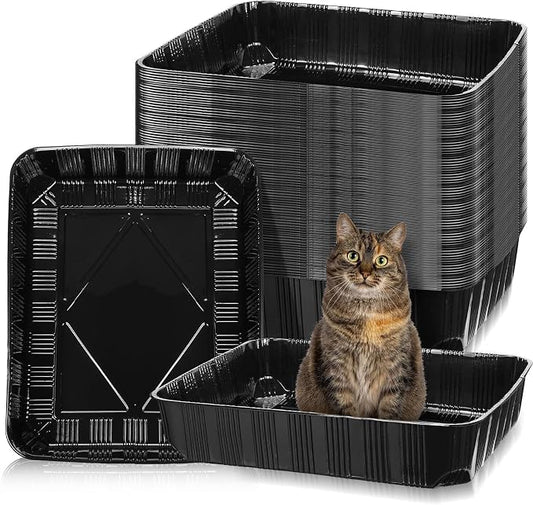 Zubebe 50 Pack Disposable Cat Litter Box by Zubebe