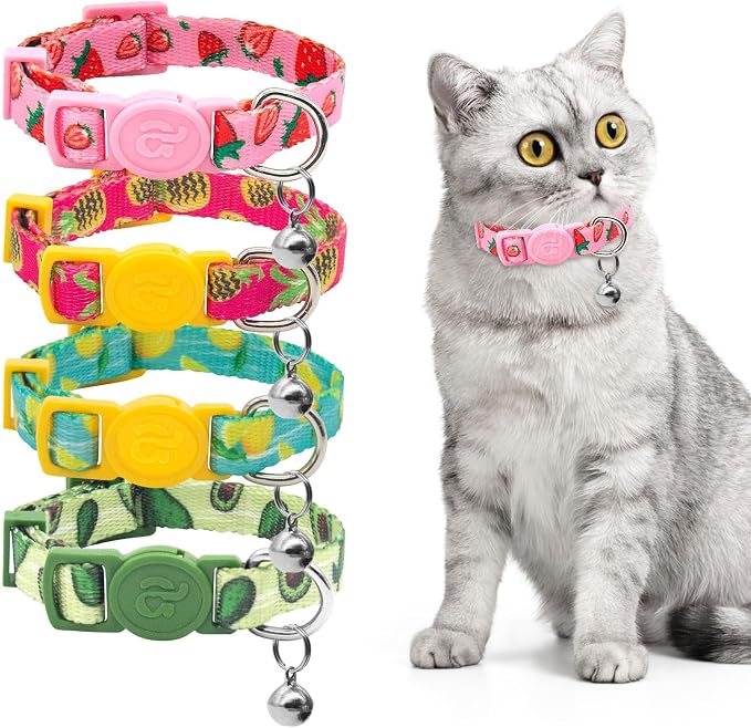 azuza 4 Pack Cat Kitten Collar Breakaway by azuza