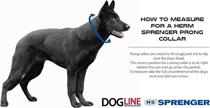 Herm Sprenger Prong Dog Training Collar, 22in x 3.0mm Medium, Ultra-Plus Chrome - Image 3