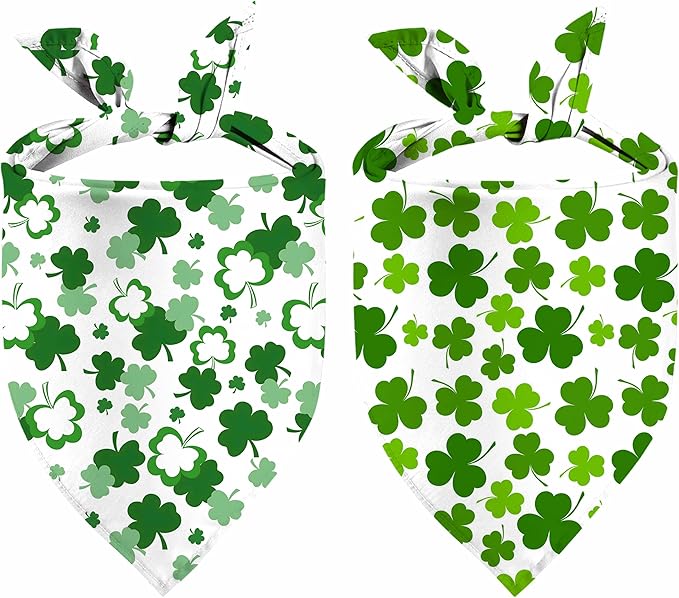 St. Patrick's Day Dog Bandana, 2 Pack Adjustable Holiday Party Pets Saint by Unknown