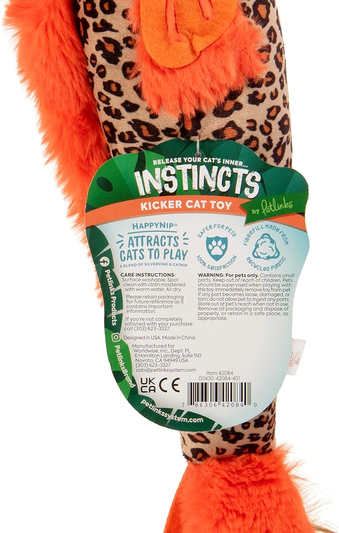 SmartyKat Instincts HappyNip Fin Frenzy Fish Kicker Crinkle Plush Cat Toy - Image 3