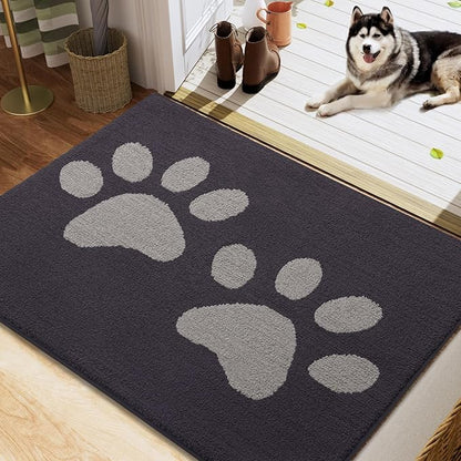 Buganda Dog Door Mat for Muddy Paws, Absorbent Dirt Trapper Washable Indoor by Buganda