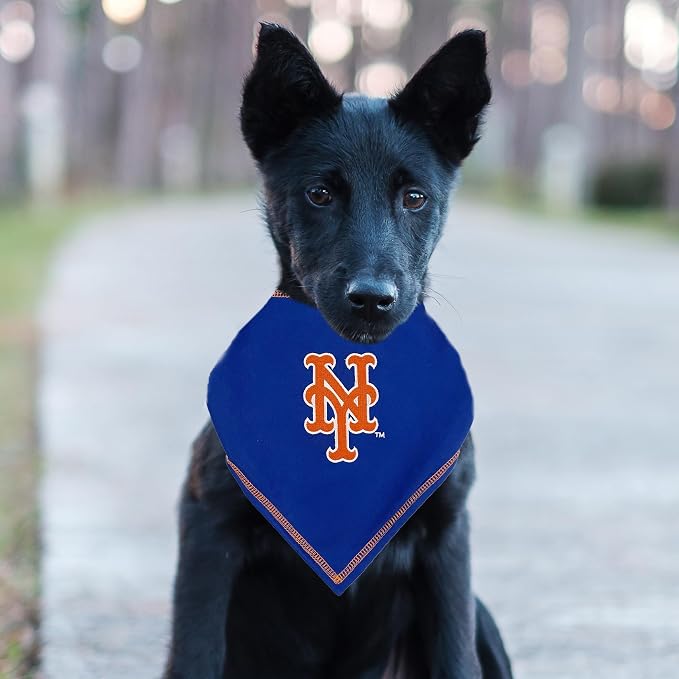 Pets First MLB New York Mets TIE Bandana, Small/Medium. Dog Bandana Scarf Bib - Image 3