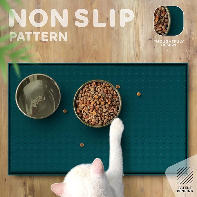 Dog Food Mat - Raised Edges Dogs Mat - Image 4