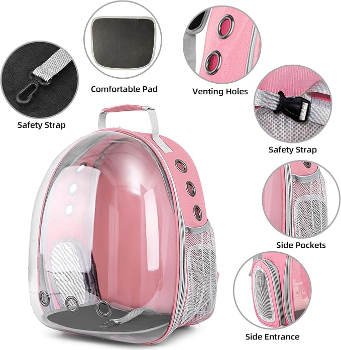 Pet Backpack Carrier, Bubble Backpack Cat Carrier, Pets and Small Dogs - Image 4