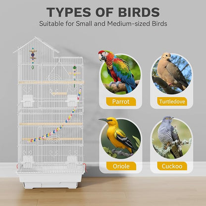 62-inch Metal Bird Cage: Spacious Bird Cage - Image 3
