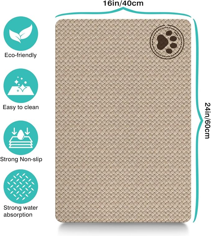 Pet Feeding Mat for Floors Waterproof Dog Mat for Food and Water Absorbent - Image 4